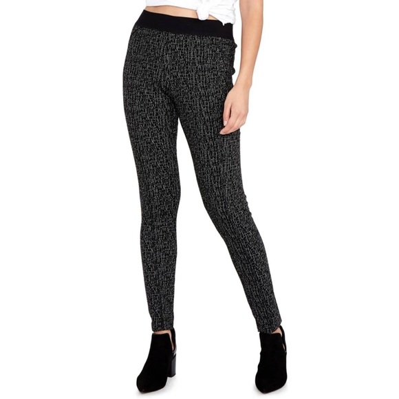 RACHEL Rachel Roy Black & White Jacquard Leggings size Medium - Picture 1 of 10